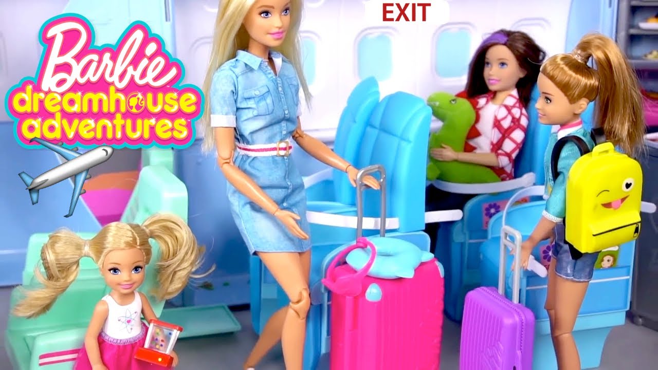 Barbie-Family-Vacation-Airplane-Travel-Routine-amp-Beach-Hotel